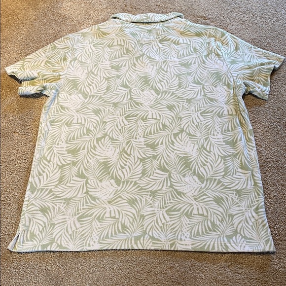 C&C California Terry Towel Fern S/S Polo Shirt Green White Size XXL - Picture 9 of 9